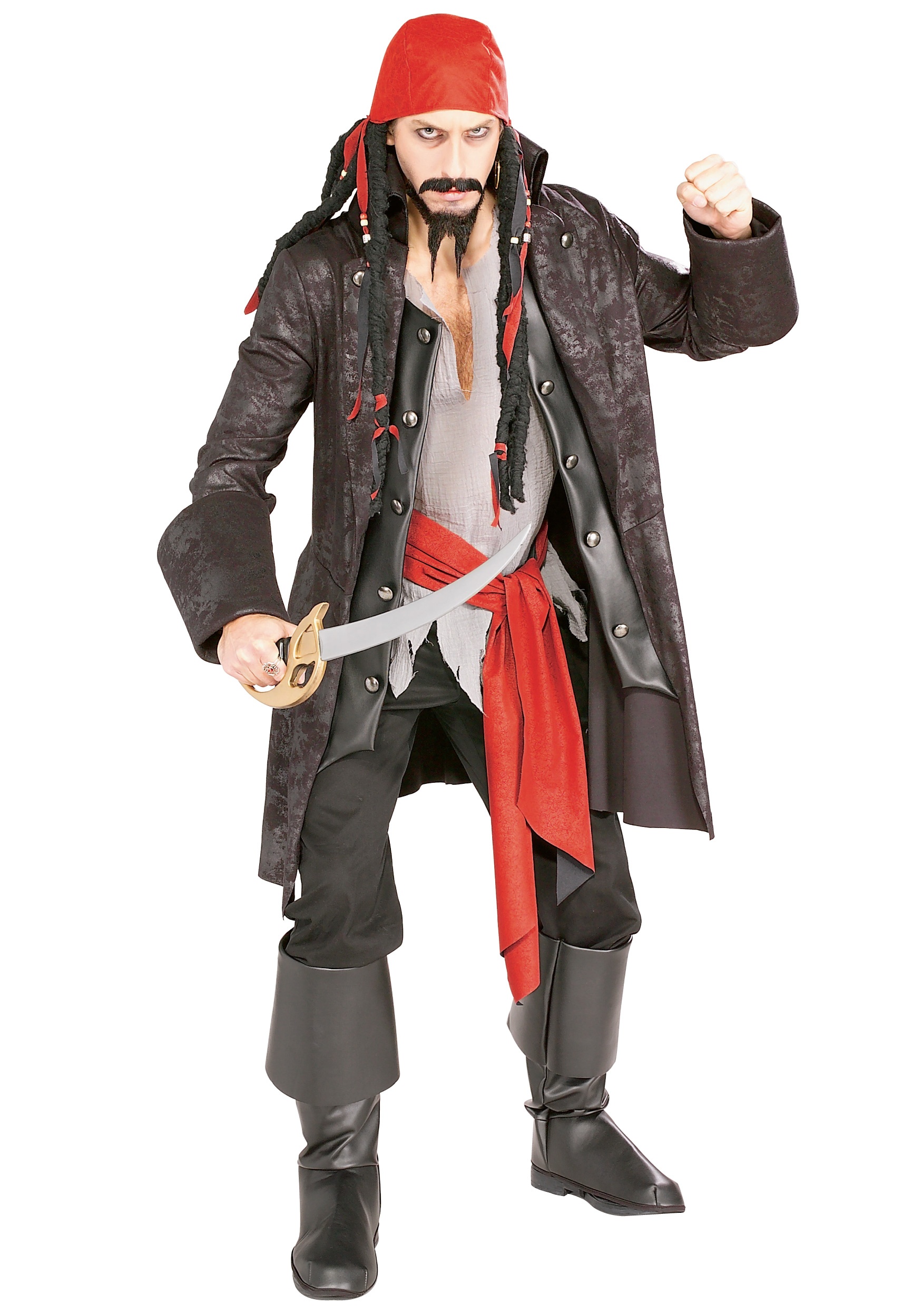 Captain Cutthroat Adult Pirate Costume Mr Costumes 7176